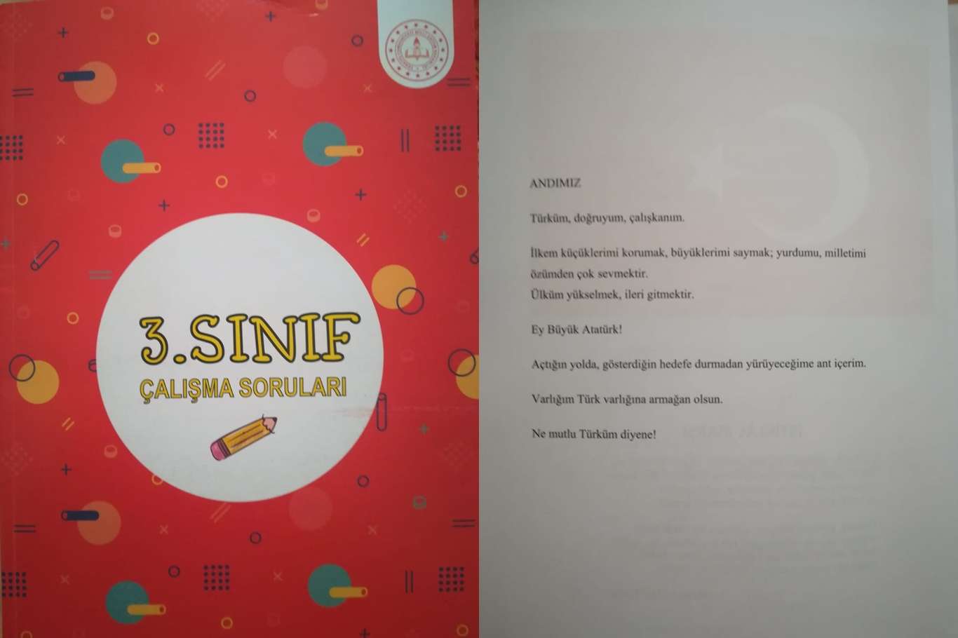 "Andımız" dayatması MEB kitaplarında halen duruyor "Andımız" dayatması MEB kitaplarında halen duruyor